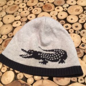 Reversible Lacost fitted knit cap/beanie